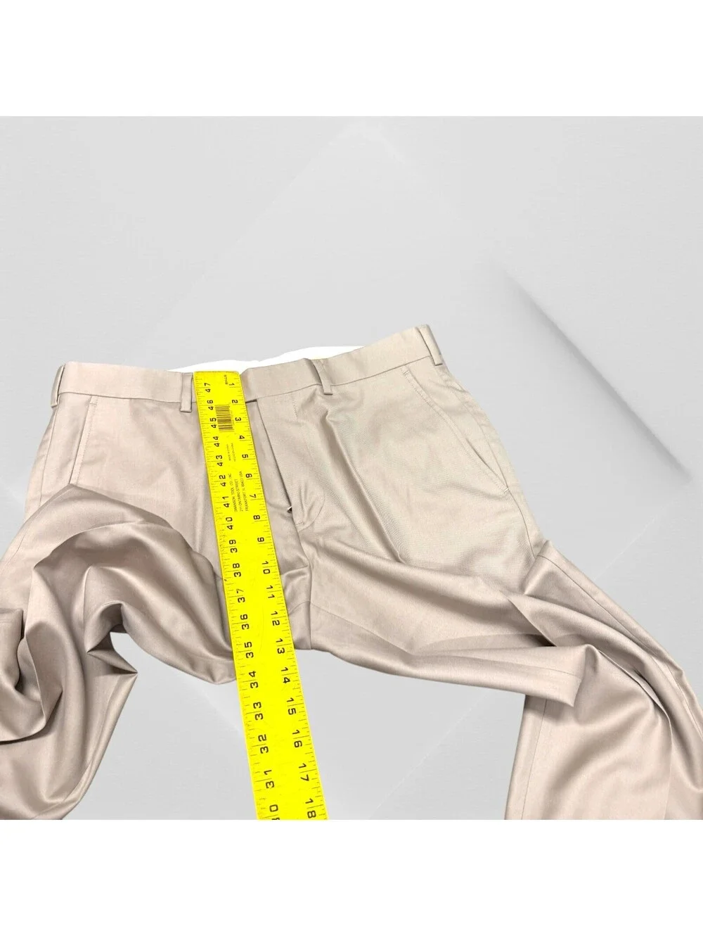 Southwick Clothes Dress Pants Men 34 (33x29) Tan 110s Wool Cuffed Beige